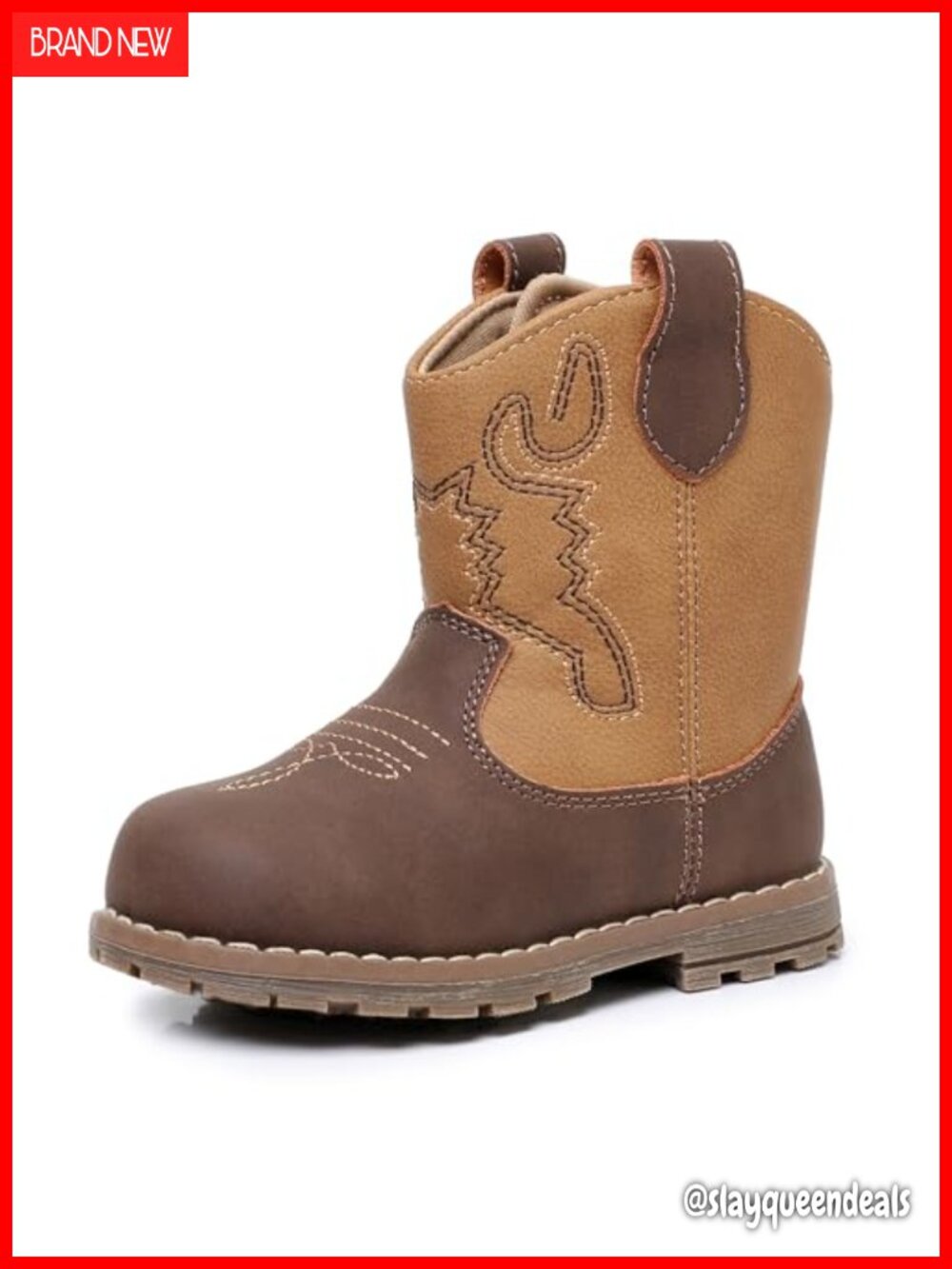 Toddler Cowboy Boots For Boys Girls Infant Cowgirl Boots Hook & Loop Non-Slip